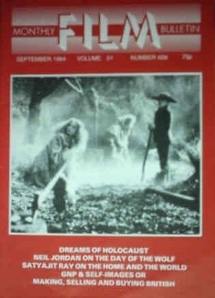 MONTHLY FILM BULLETIN magazine side cover Issue 608 September 1984