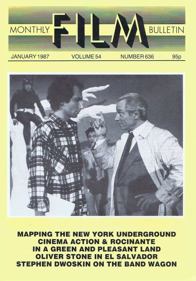 MONTHLY FILM BULLETIN magazine side cover Issue 636 January 1987