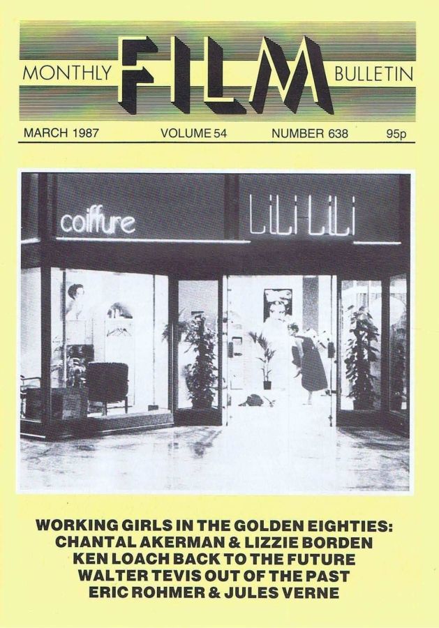 MONTHLY FILM BULLETIN magazine side cover Issue 638 March 1987