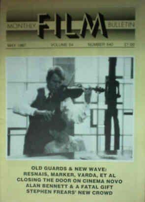 MONTHLY FILM BULLETIN magazine side cover Issue 640 May 1987