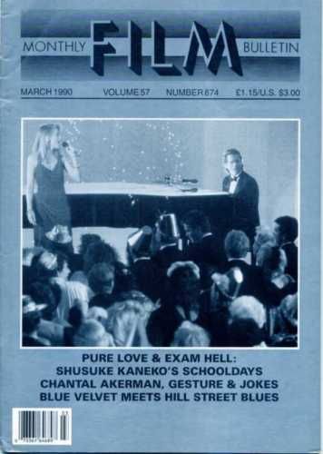 MONTHLY FILM BULLETIN magazine side cover Issue 674 March 1990