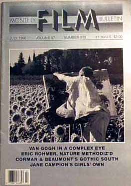 MONTHLY FILM BULLETIN magazine side cover Issue 678 July 1990