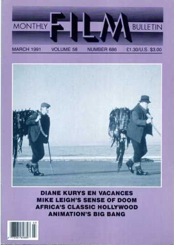MONTHLY FILM BULLETIN magazine side cover Issue 686 March 1991