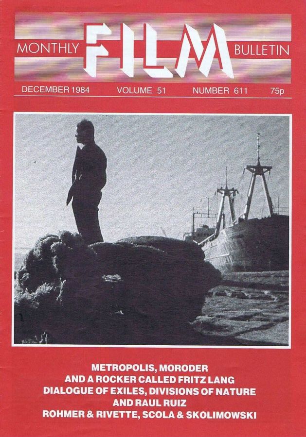 MONTHLY FILM BULLETIN magazine side cover Issue 611 December 1984