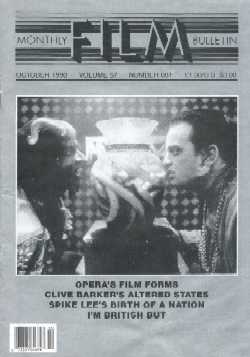 MONTHLY FILM BULLETIN magazine side cover Issue 681 October 1990