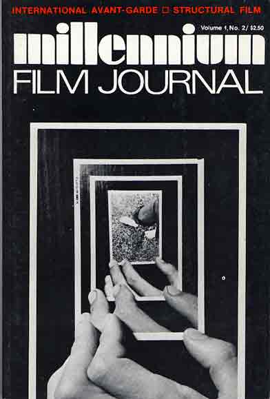 MILLENNIUM FILM JOURNAL magazine side cover Issue 2  1978