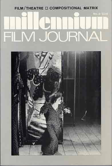 MILLENNIUM FILM JOURNAL magazine side cover Issue 3  1979