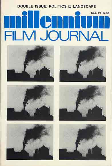 MILLENNIUM FILM JOURNAL magazine side cover Issue 4 /5 1979
