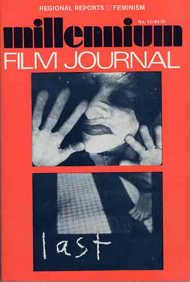 MILLENNIUM FILM JOURNAL magazine side cover Issue 12  1982