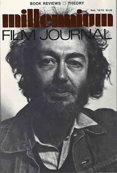 MILLENNIUM FILM JOURNAL magazine side cover Issue 14 /15 1984