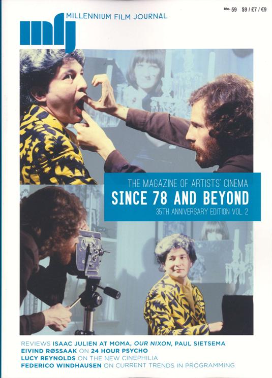 MILLENNIUM FILM JOURNAL magazine side cover Issue 59 Spring 2014