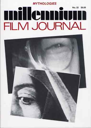 MILLENNIUM FILM JOURNAL magazine side cover Issue 22  1989