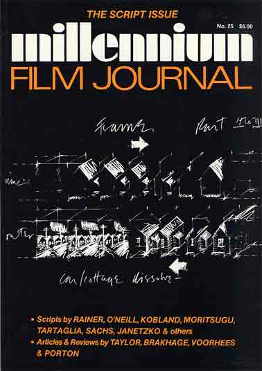 MILLENNIUM FILM JOURNAL magazine side cover Issue 25  1991