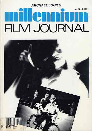 MILLENNIUM FILM JOURNAL magazine side cover Issue 26  1992