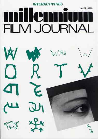 MILLENNIUM FILM JOURNAL magazine side cover Issue 28  1995