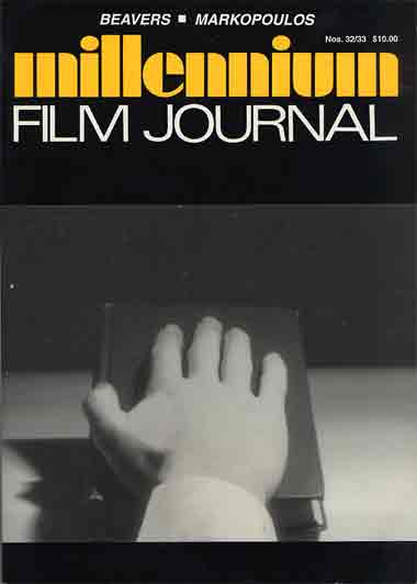 MILLENNIUM FILM JOURNAL magazine side cover Issue 32 /33 1998