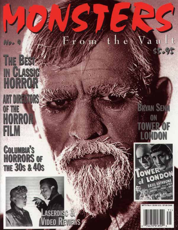 MONSTERS FROM THE VAULT magazine side cover Issue 4  Vol 2 # 4 Spring 1997