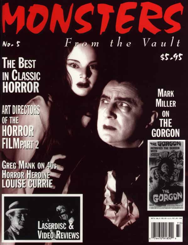 MONSTERS FROM THE VAULT magazine side cover Issue 5  Vol 3 # 5 Fall 1997