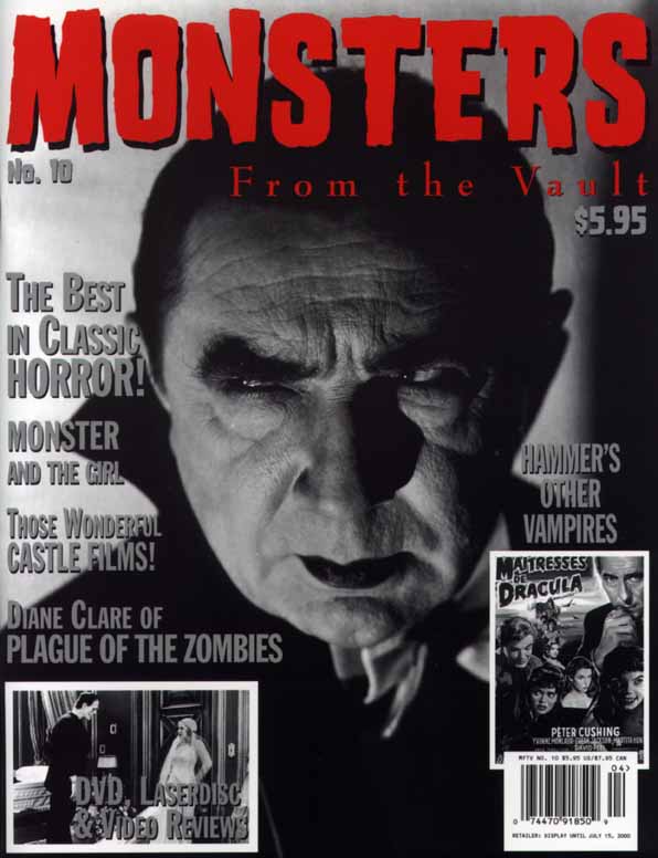 MONSTERS FROM THE VAULT magazine side cover Issue 10  Vol 5 # 10 Winter 1999 - Spring 2000 