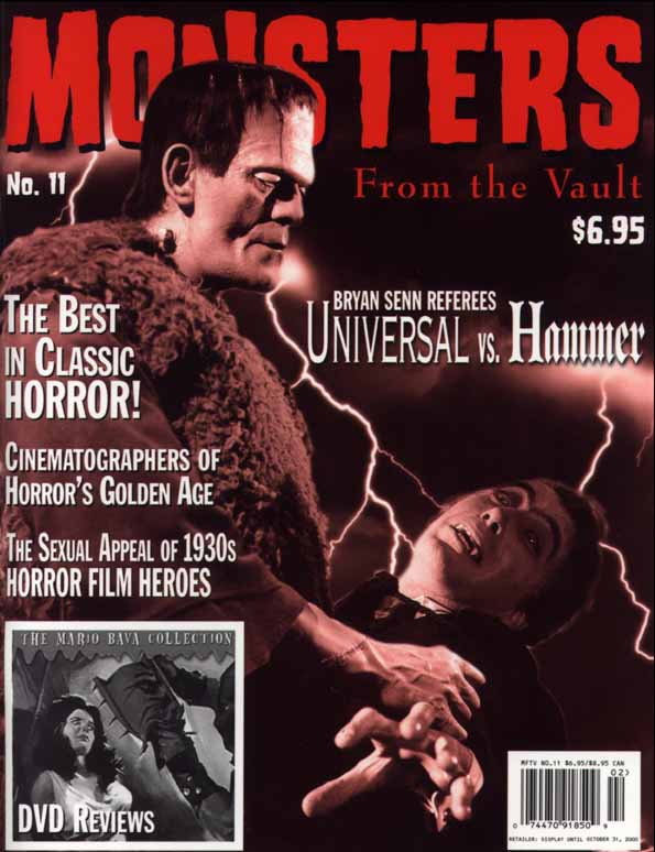 MONSTERS FROM THE VAULT magazine side cover Issue 11  Vol 5 # 11 Sumer 2000