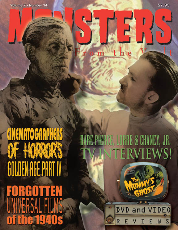 MONSTERS FROM THE VAULT magazine side cover Issue 14  2001