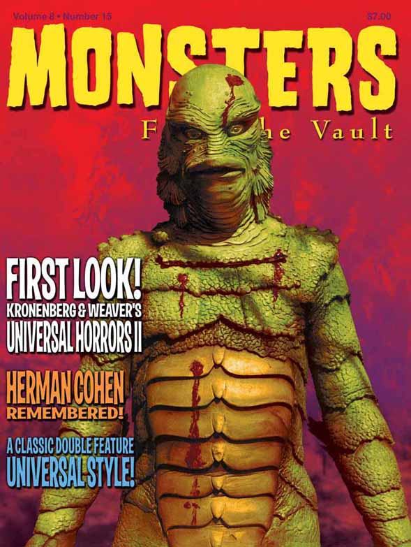 MONSTERS FROM THE VAULT magazine side cover Issue 15  2002