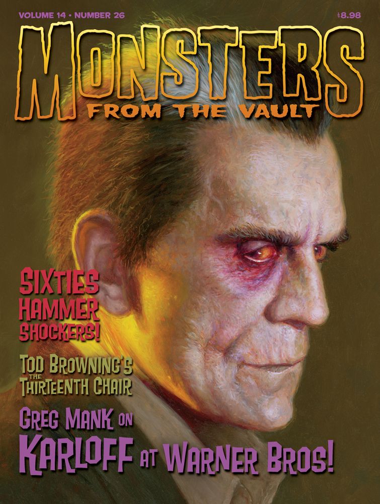 MONSTERS FROM THE VAULT magazine side cover Issue 26  Vol 14 # 26 March/April/May 2009