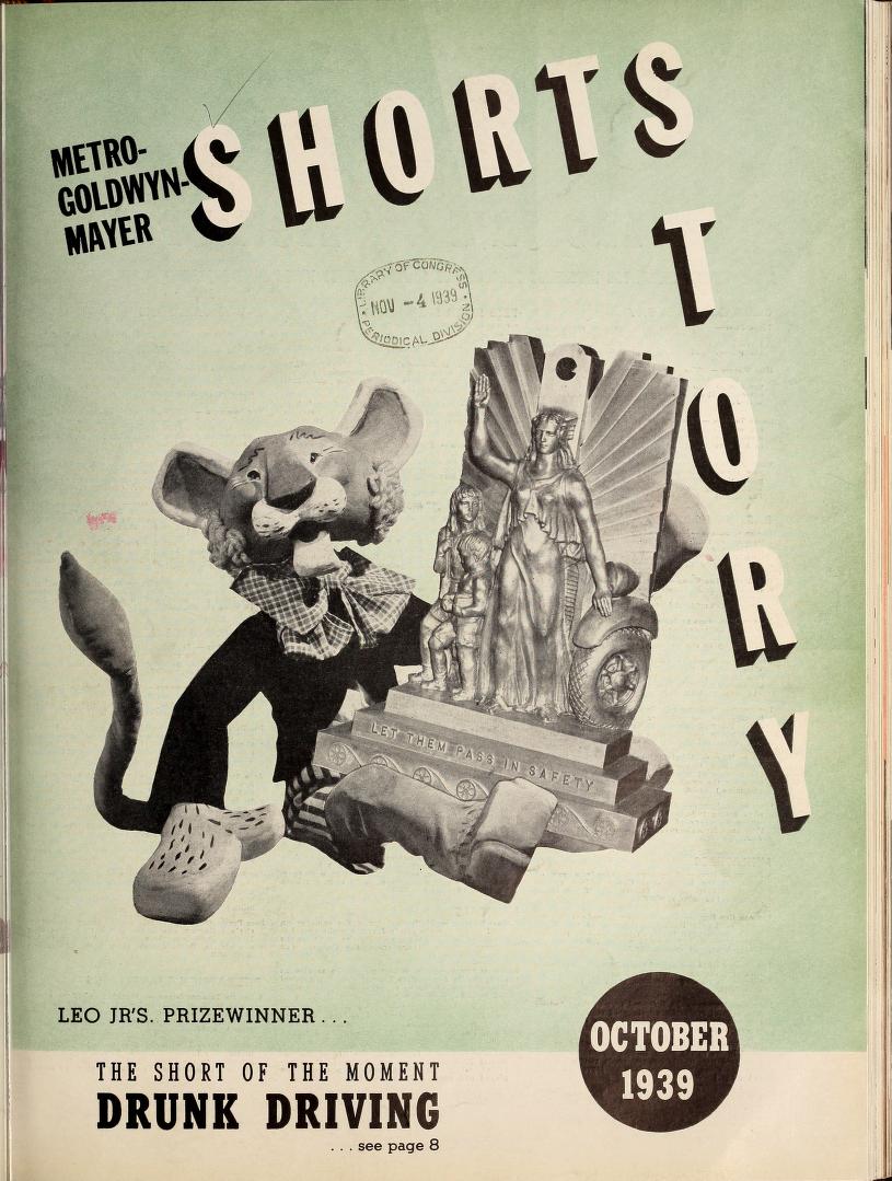 MGM SHORT STORY magazine side cover October 1939