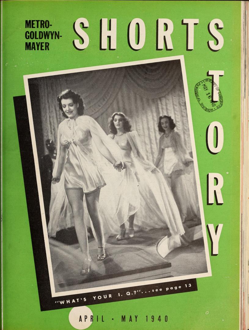 MGM SHORT STORY magazine side cover April/May 1940
