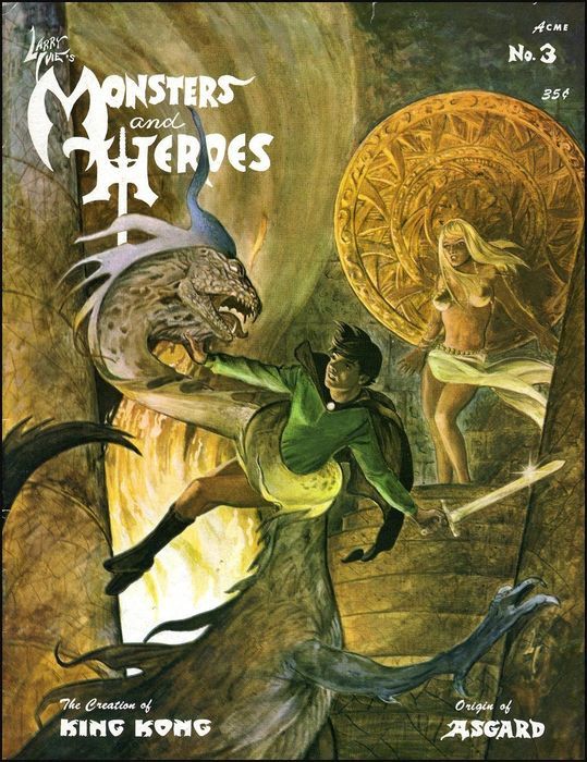 MONSTERS AND HEROES magazine side cover Issue 3 March 1968