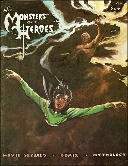 MONSTERS AND HEROES magazine side cover Issue 4 March 1969