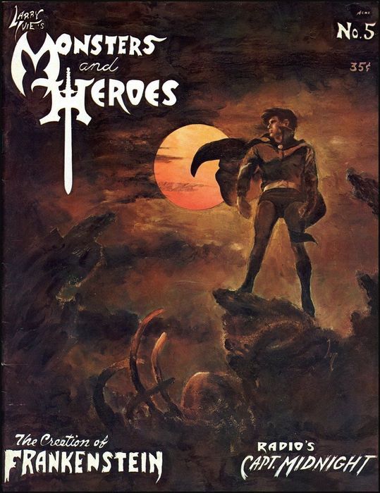 MONSTERS AND HEROES magazine side cover Issue 5 July 1969