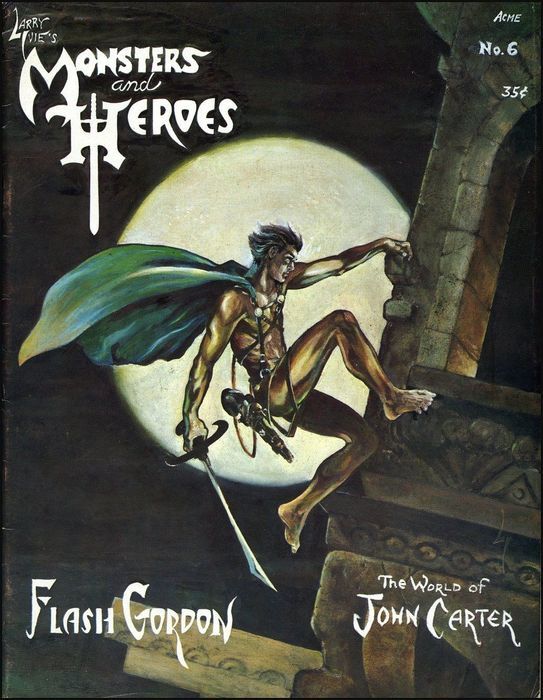 MONSTERS AND HEROES magazine side cover Issue 6 October 1969