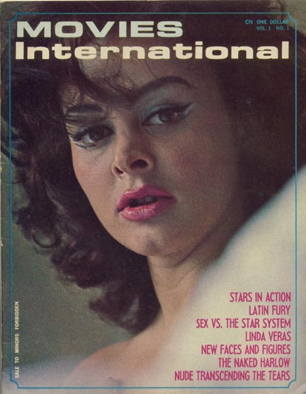 MOVIES INTERNATIONAL magazine side cover Issue 1 September 1965