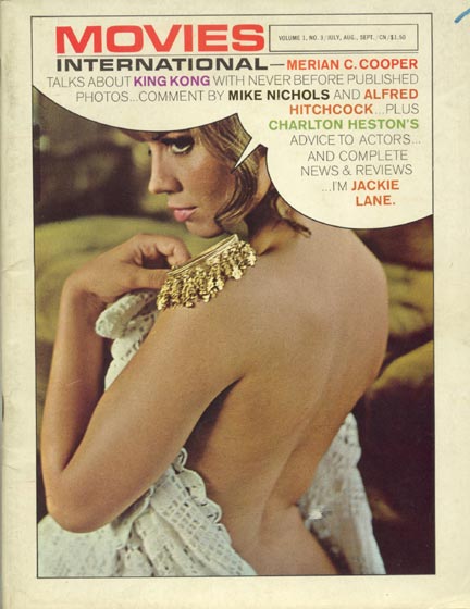 MOVIES INTERNATIONAL magazine side cover Issue 3 Summer 1966