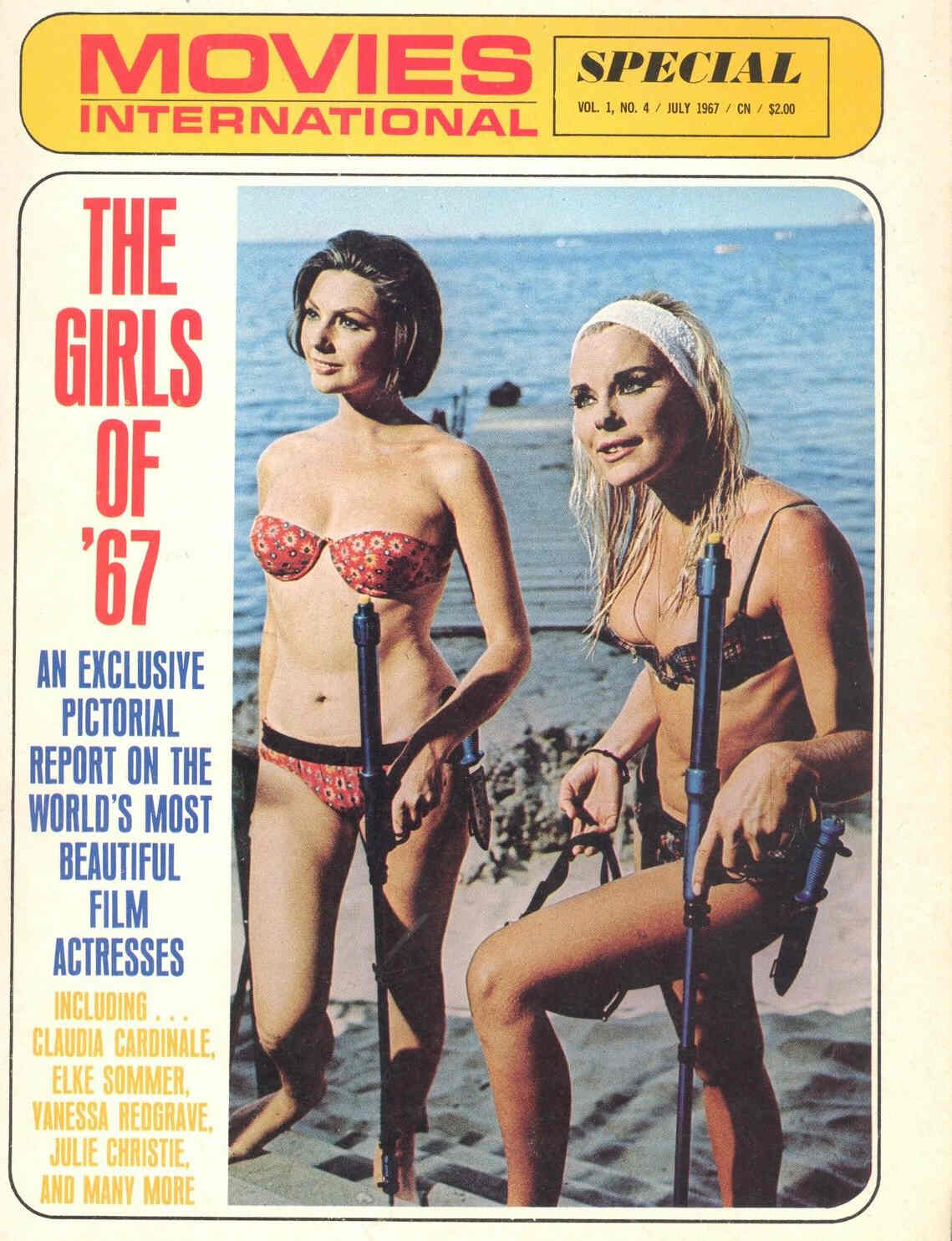 MOVIES INTERNATIONAL magazine side cover Issue 4 July 1967