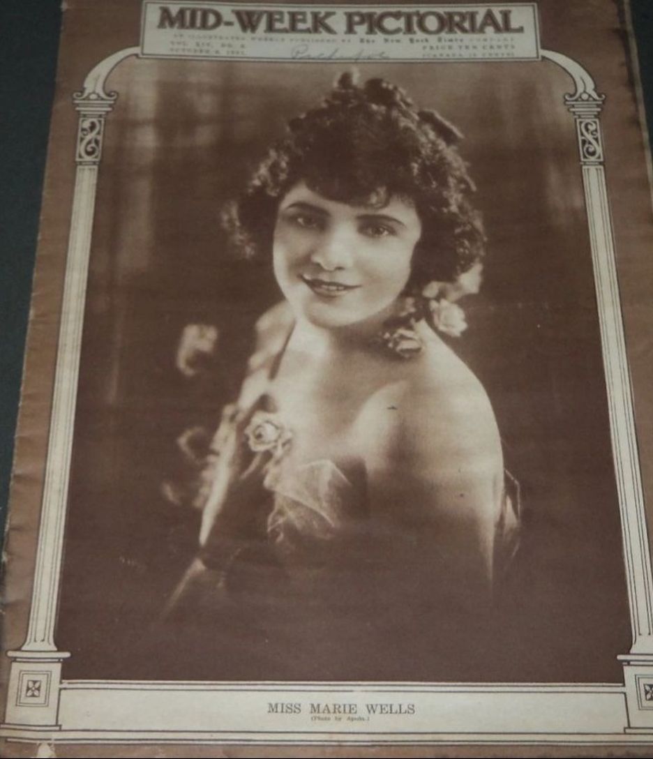 MID-WEEK PICTORIAL magazine side cover 6 October 1921