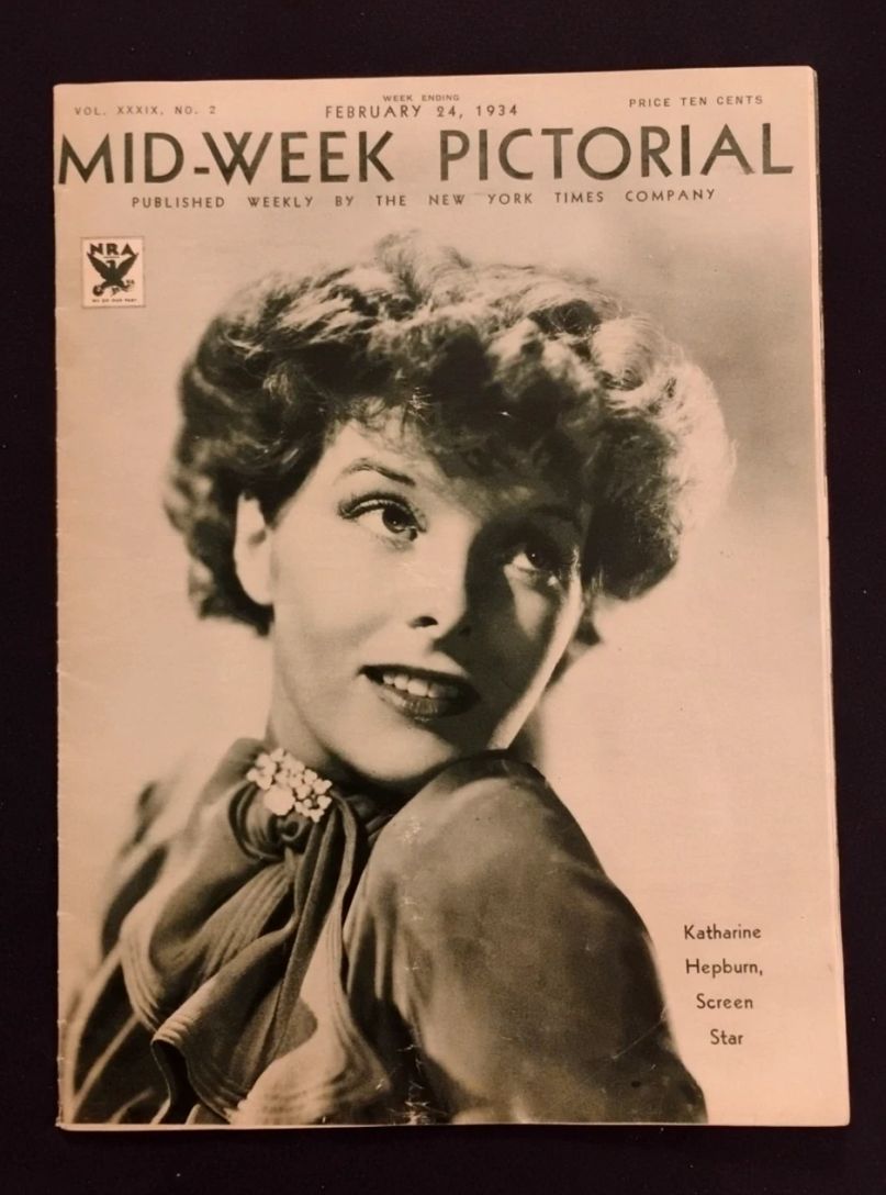 MID-WEEK PICTORIAL magazine side cover 24 February 1934