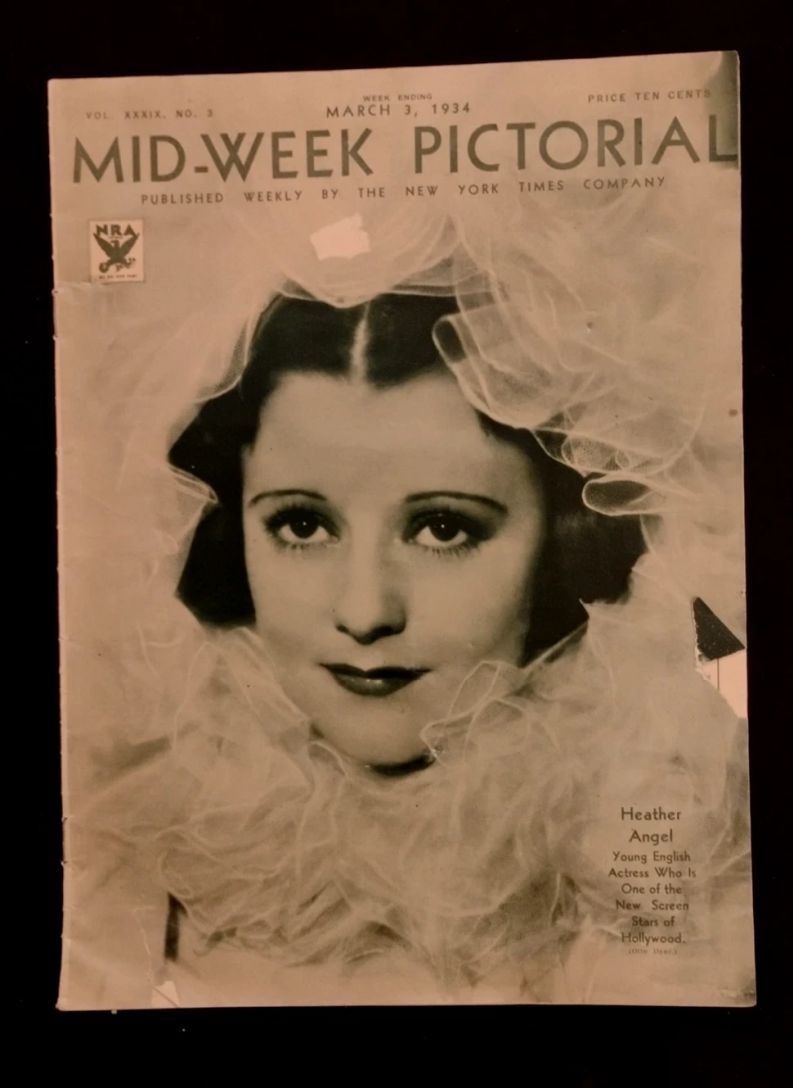 MID-WEEK PICTORIAL magazine side cover 3 March 1934