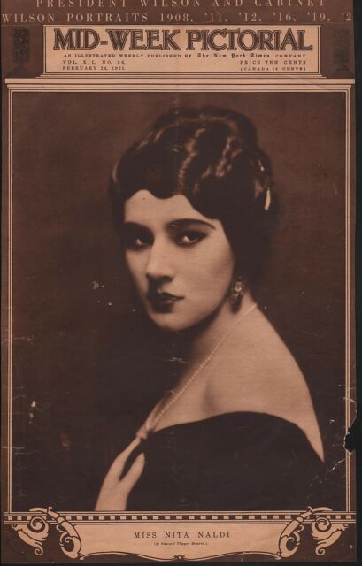 MID-WEEK PICTORIAL magazine side cover 24 February 1921