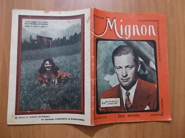 MIGNON magazine side cover Issue 18 30 October 1952
