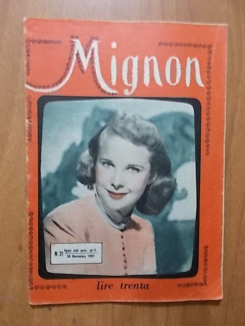 MIGNON magazine side cover Issue 21 20 November 1952