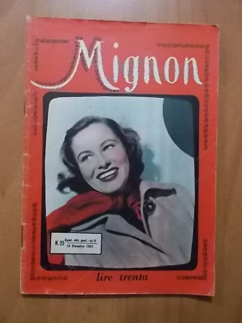 MIGNON magazine side cover Issue 25 18 December 1952