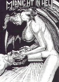 MIDNIGHT IN HELL magazine side cover Issue 6 June 1991