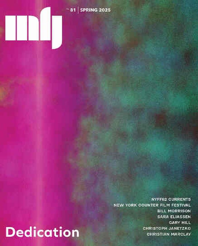 MILLENNIUM FILM JOURNAL magazine side cover Issue 81 Spring 2025