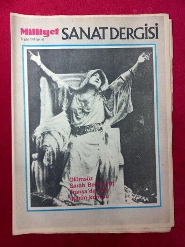 MILLIYET SANAT DERGISI magazine side cover Issue 66  February 1974
