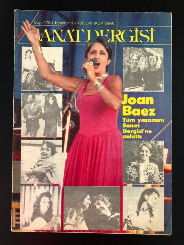 MILLIYET SANAT DERGISI magazine side cover  November 1987