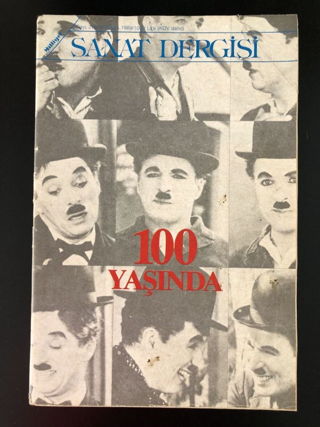 MILLIYET SANAT DERGISI magazine side cover  April 1989