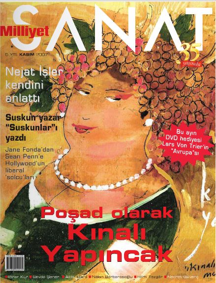MILLIYET SANAT DERGISI magazine side cover Issue 584  November 2007