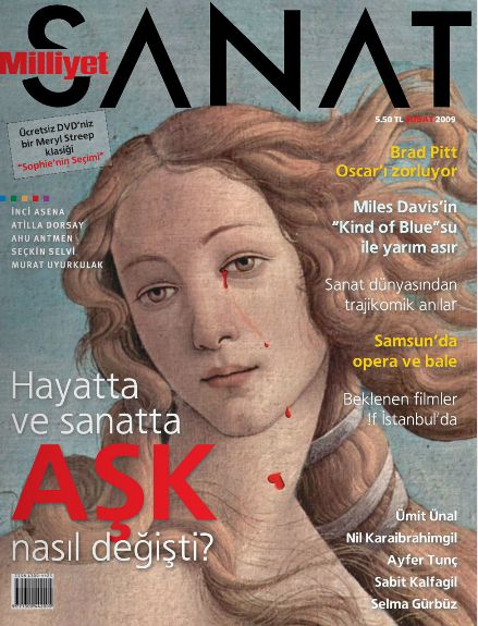 MILLIYET SANAT DERGISI magazine side cover Issue 599  February 2009